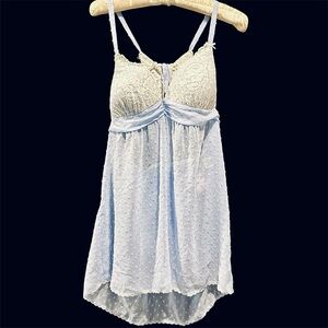 Light Blue Lace Chemise
